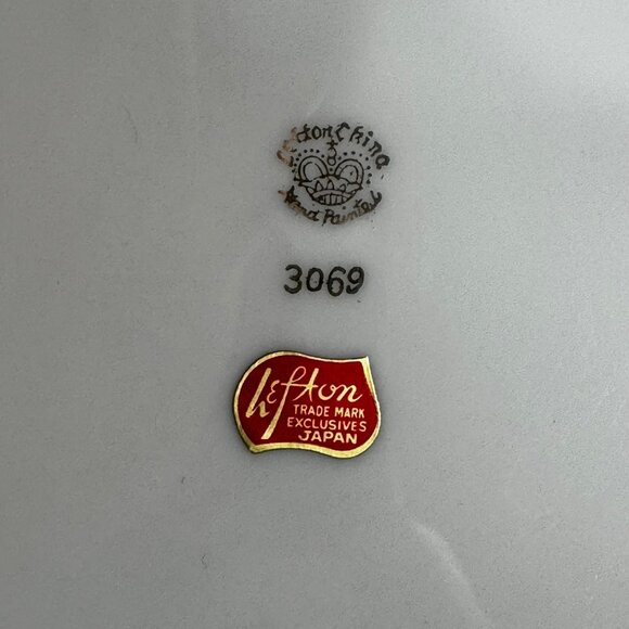 Lefton China Plate 3069 Hand Painted Floral Decorative Set of 4 Whimsical Rose - Picture 11 of 16